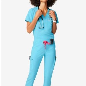 Figs Neon Blue Scrubs